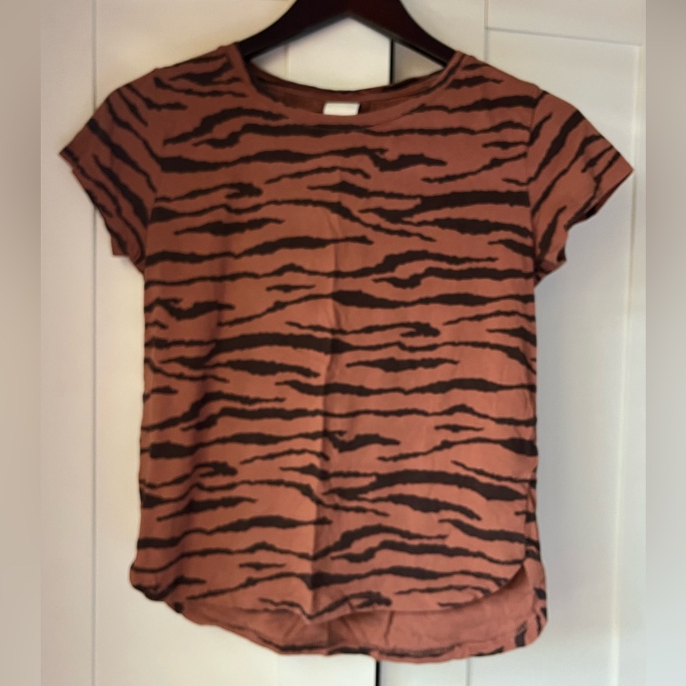 H&M Brown animal print Basics T-Shirt